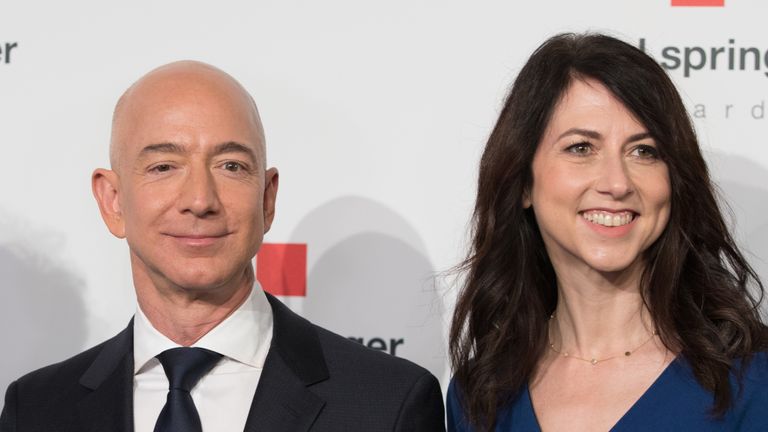 Mr Bezos is said to have a $160bn fortune and has been with his wife for 25 years
