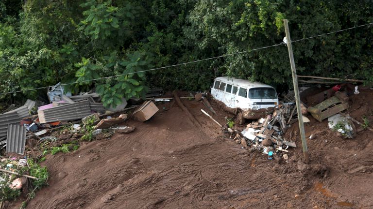 Vehicles and homes were swept away in the devastating deluge