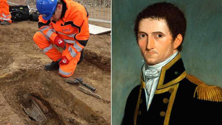 Archaeologists working in St James&#39;s burial ground have found the remains of Captain Matthew Flinders