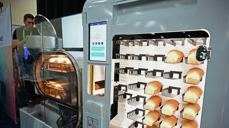 The BreadBot can produce a loaf of bread every six minutes