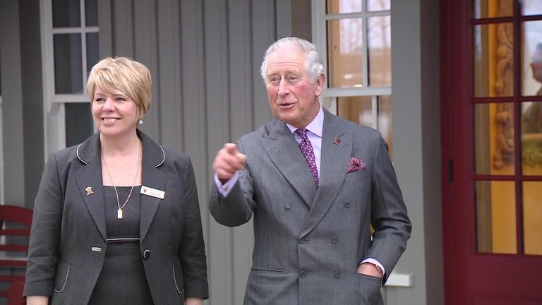 The Duke of Rothesay shared a joke as he arrived at the health centre
