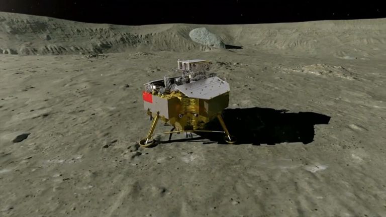 Chinese spacecraft is first to land on far side of moon | World News | Sky News