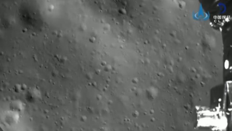 CNSA release footage of their craft landing on the far side of the moon