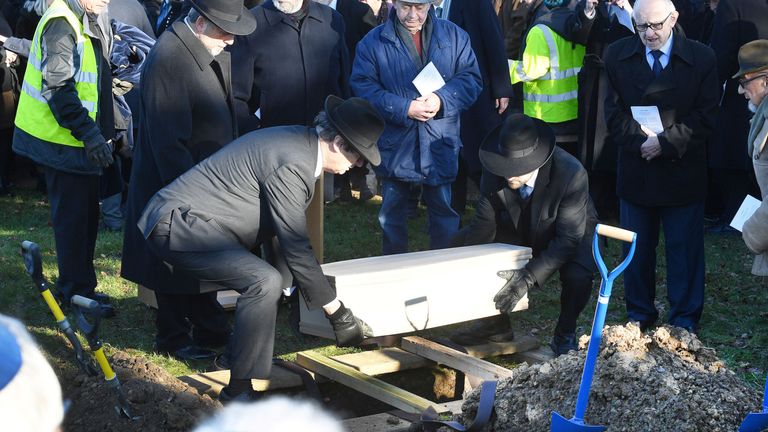 A coffin containing the remains is buried in Bushey, Hertfordshire