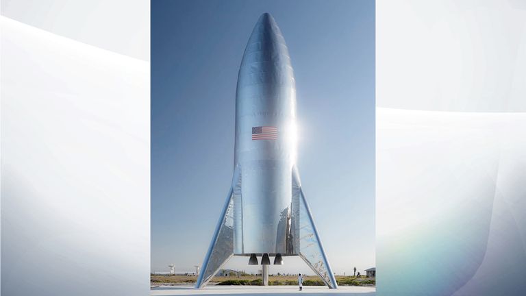 The picture of SpaceX's new rocket Starship. Pic: Elon Musk