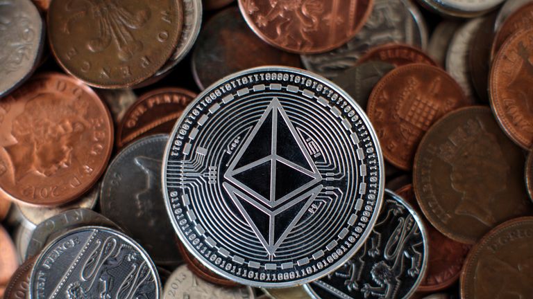 LONDON, ENGLAND - APRIL 25: In this photo illustration of the ethereum cryptocurrency &#39;altcoin&#39; sits arranged for a photograph on April 25, 2018 in London, England. Cryptocurrency markets began to recover this month following a massive crash during the first quarter of 2018, seeing more than $550 billion wiped from the total market capitalisation. (Photo by Jack Taylor/Getty Images)
