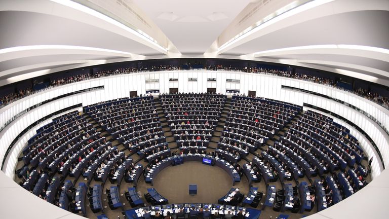 Members of the European Parliament meet in Strasbourg