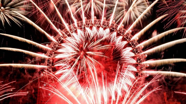 The London Eye was the focal point for London's celebrations