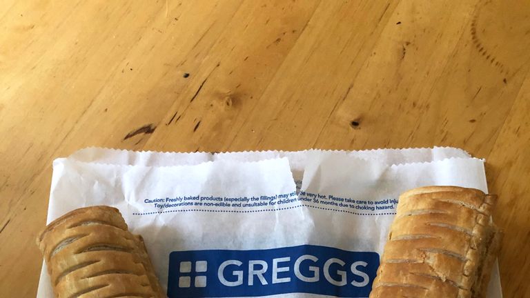 Greggs vegan sausage roll. Pic courtesy of Sean Cocktail