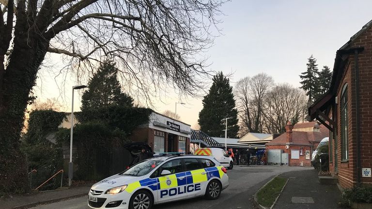 Police at Horsley Station. Pic: Eagle Radio 