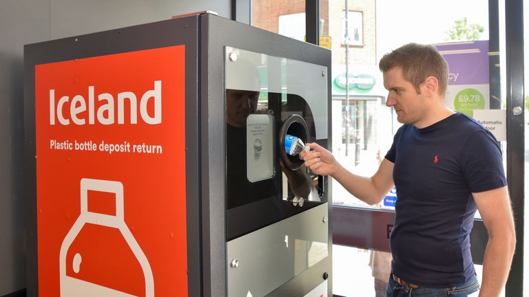 Deposit return scheme for plastic bottles run by Iceland supermarket