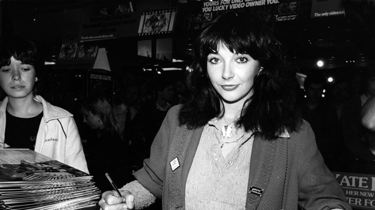 Kate Bush, pictured at an album singing in 1980