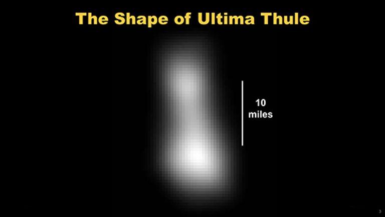 NASA published this image showing off the shape of Ultima Thule