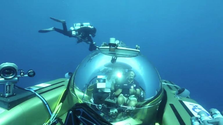 Working with scientists from the Nekton mission Sky News will use small submarines to descend past coral gardens into the dimly lit and little explored ‘twilight zone’ at a depth of 300 metres. 