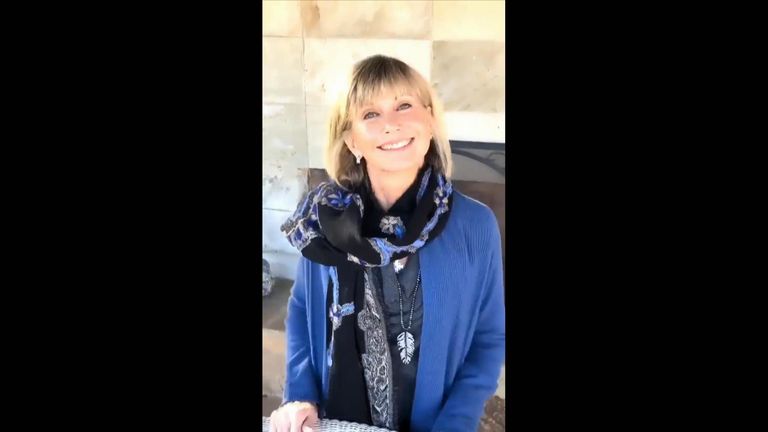 Olivia Newton-John posted a video saying she is fine Pic: @olivianj