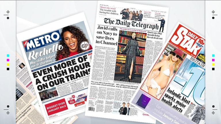 Thursday&#39;s newspapers with Sky News