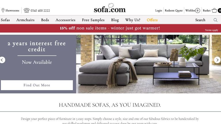 Sofa.com website