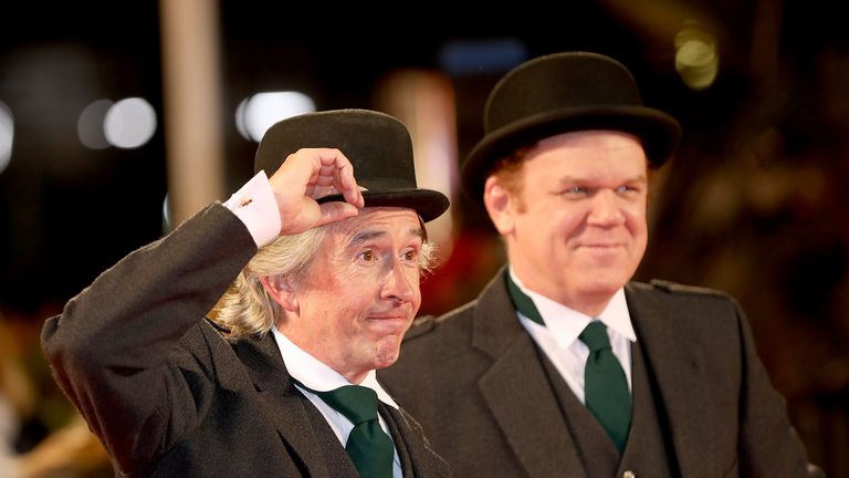 Steve Coogan and John C Reilly at the world premiere of Stan & Ollie in London