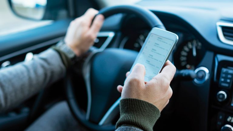 There was an 11% rise in offences involving handheld mobiles while driving. Pic: iStock