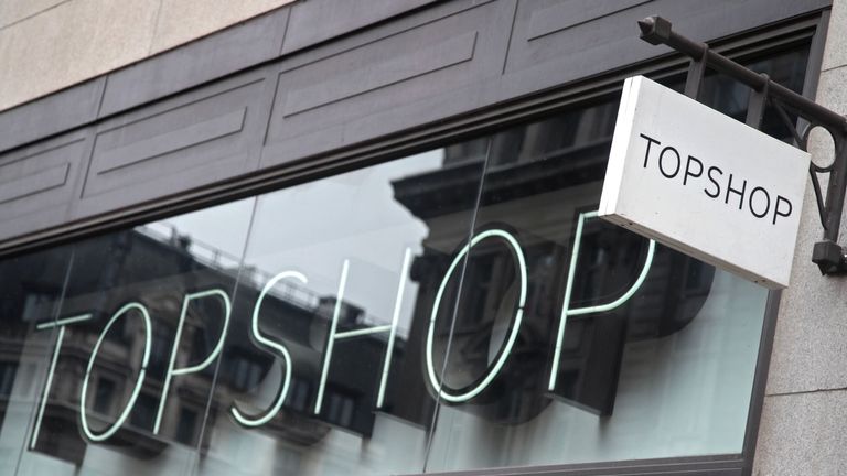 A branch of Topshop on Oxford Street, central London.