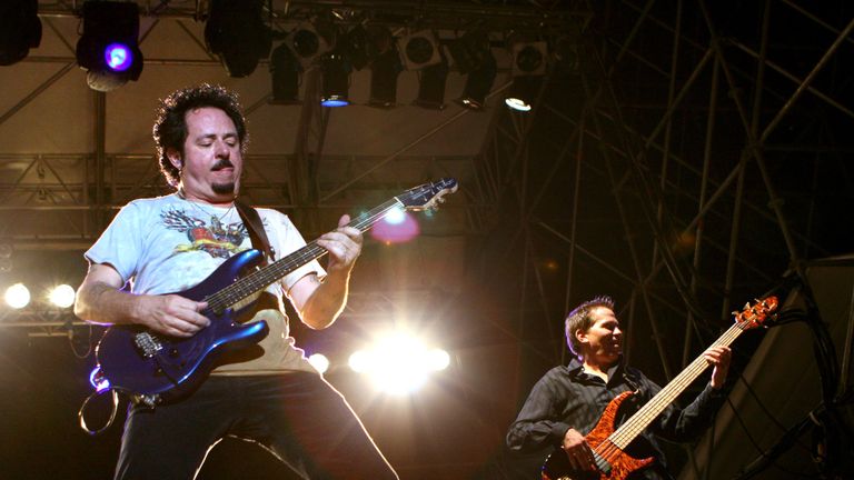 Steve Lukather and Mike Porcaro, from Toto, in 2006