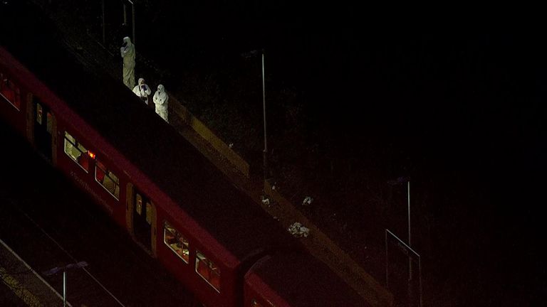 Forensics officers have been working at the murder scene