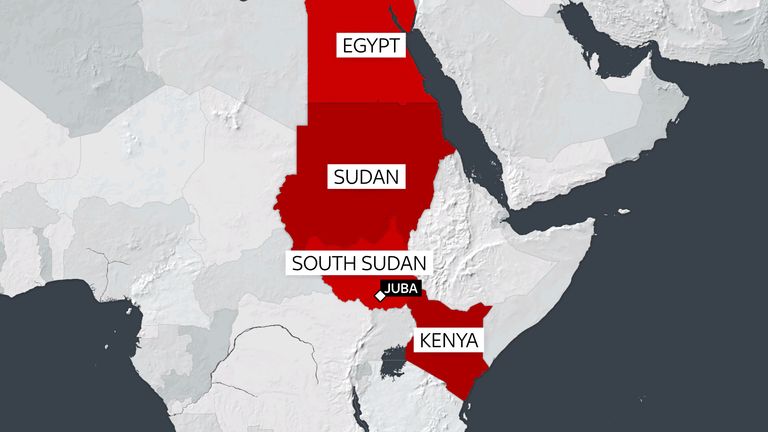 Map of South Sudan