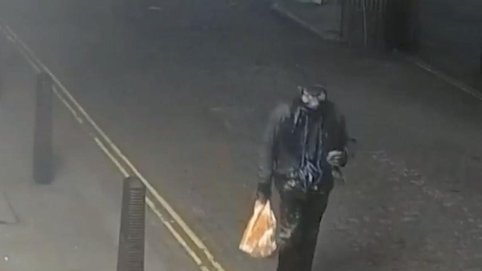 CCTV of war memorial vandal released by Met Police | UK News | Sky News