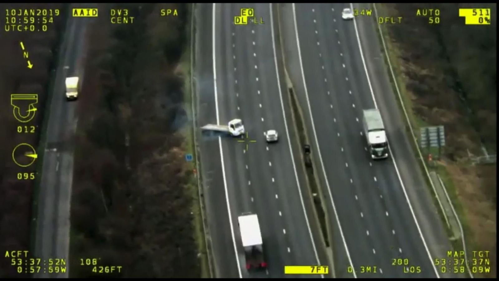 Man who rammed police car and drove wrong way on motorway jailed | UK ...