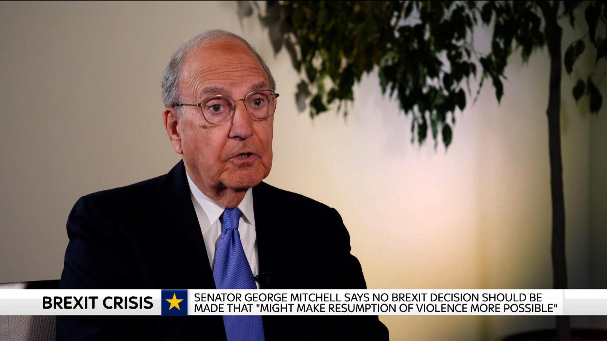 Ireland Peace Broker George Mitchell Warns Hard Border Poses A Threat Politics News Sky News
