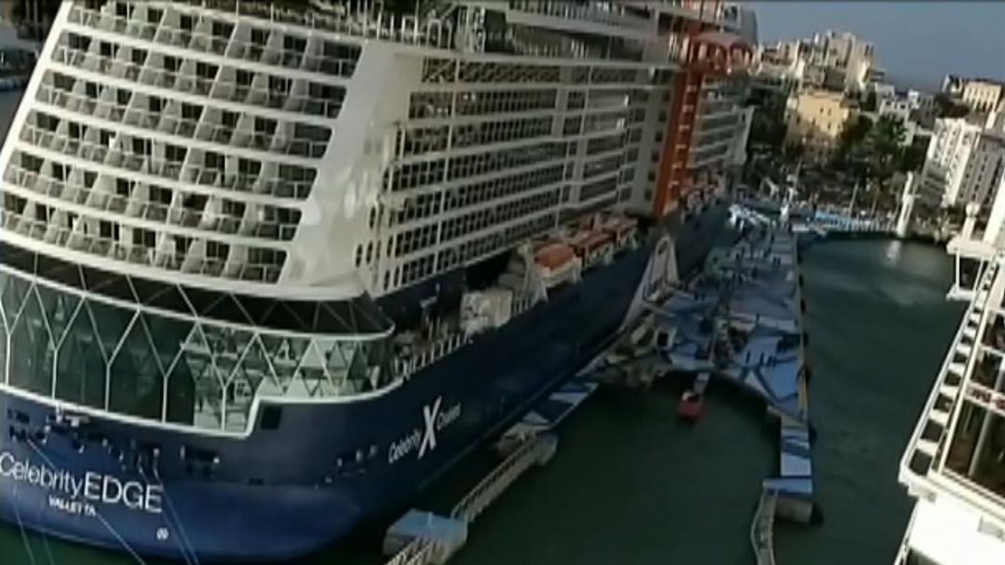 Cruise Ship Crashes Into Pier In Puerto Rico World News Sky News