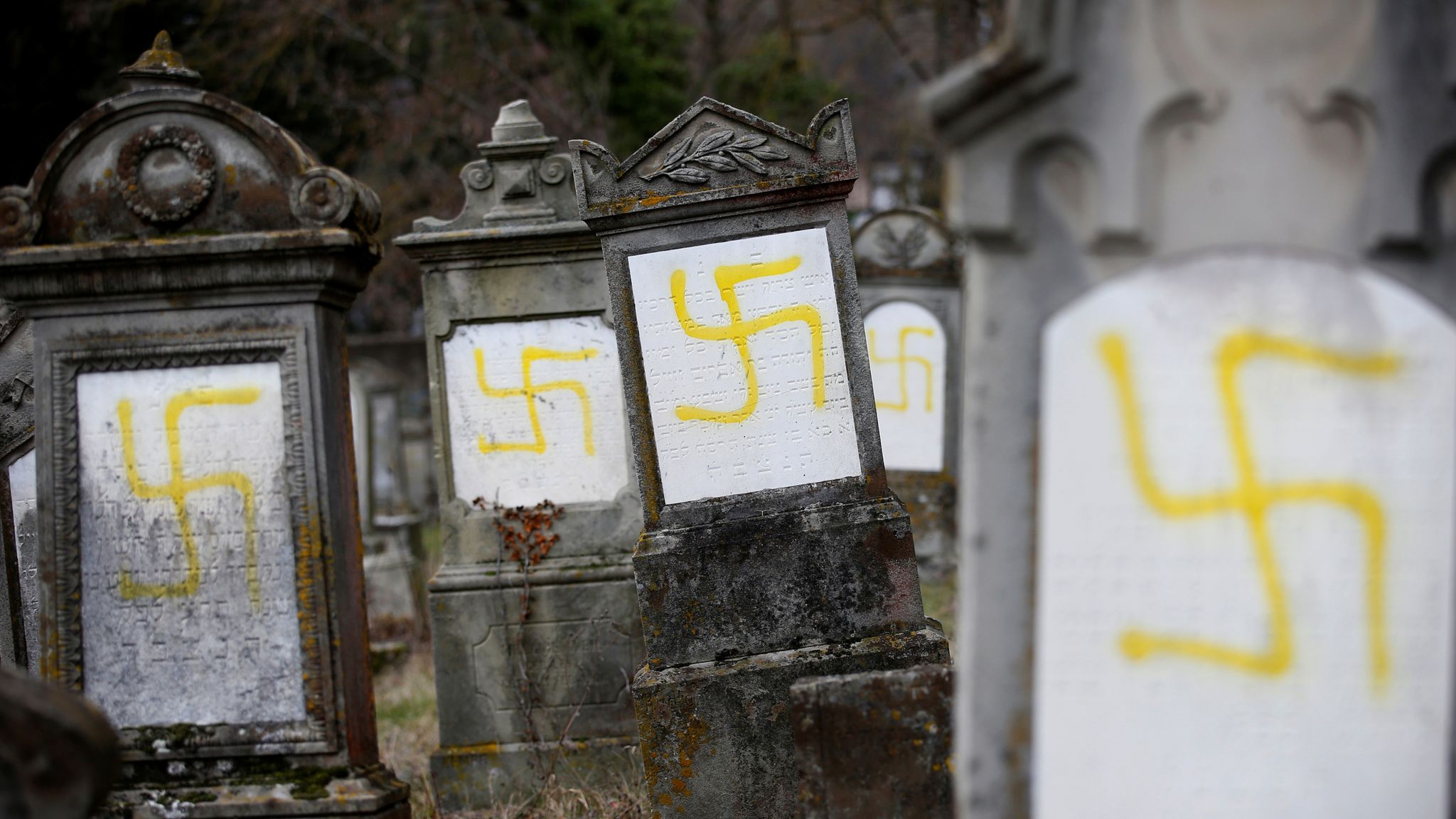 Swastikas painted on Jewish graves in French cemetery World News