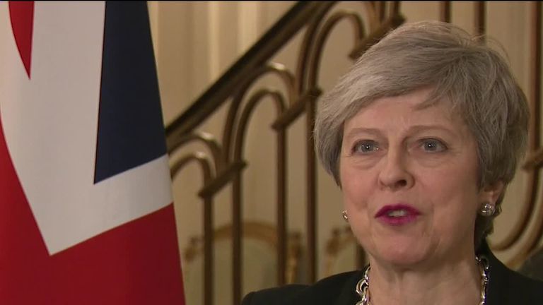 Theresa May speaks to Sky News