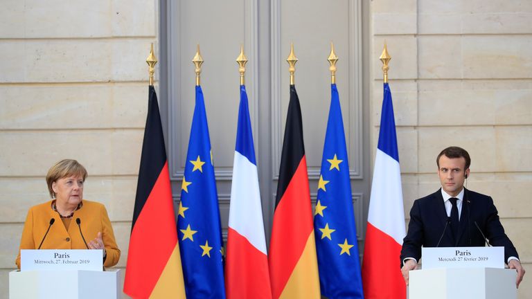 Emmanuel Macron and Angela Merkel indicated the UK would be given more time