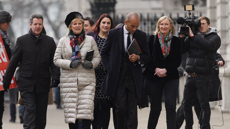 There is growing speculation that Anna Soubry, second left, and Sarah Wollaston, right, could be about to join the independent group of MPs