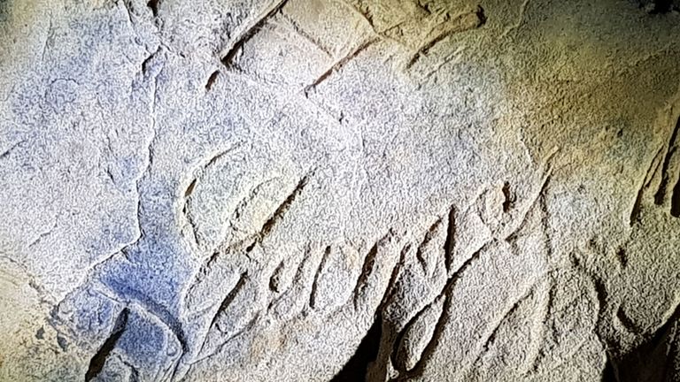 Hundreds of marks were found in just one of the caves 