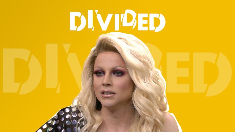 Courtney Act spoke with Sky News about how performing as a drag queen helped with working out their gender identity.
