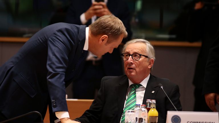 Donald Tusk (L) and Jean-Claude Juncker say there can be no re-negotiation