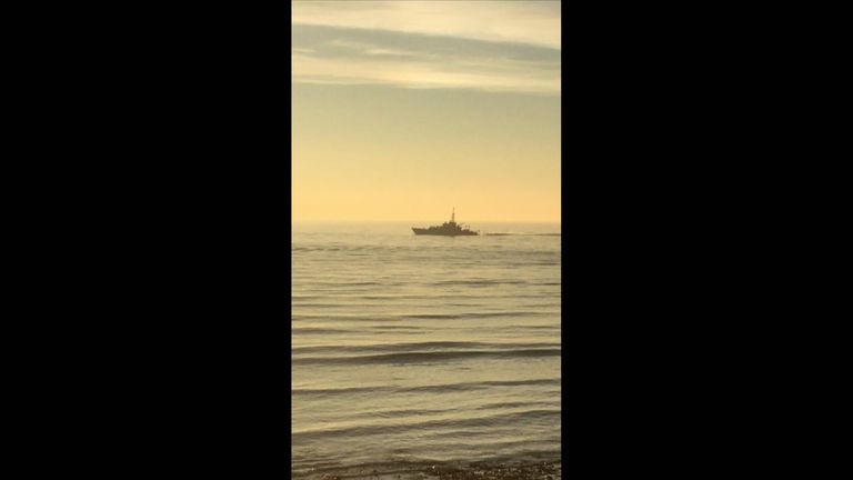 A Border Force boat was launched after the sighting