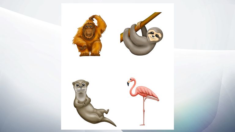 Some of the new animal emoji from Unicode