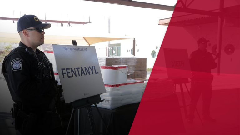 The largest ever haul of fentanyl - 114kg (254lbs) - was discovered on 1 February