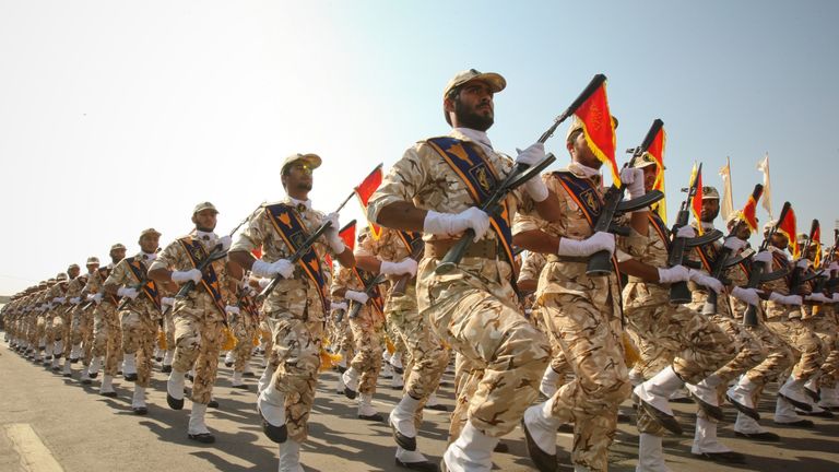 Members of the Iranian revolutionary guard. File pic