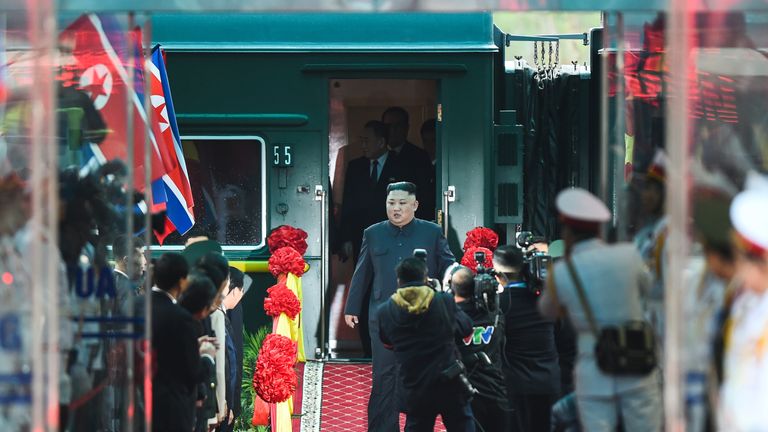 Kim Jong Un arrives in Vietnam ahead of his summit with Donald Trump