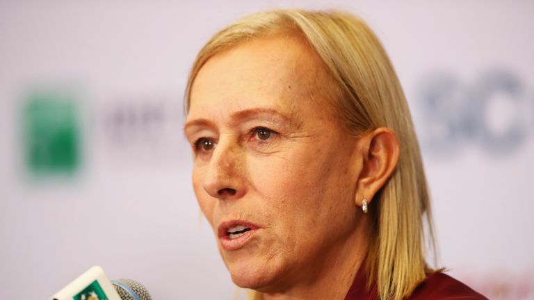 Navratilova previously said "having a penis and competing as a woman&#39; does not fit the standard for competing in women&#39;s sport