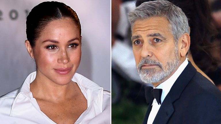 Meghan Duchess of Sussex and George Clooney