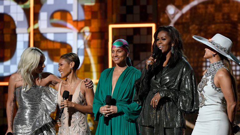 Grammys 2019: Alicia Keys Opens Show With Michelle Obama, Lady Gaga