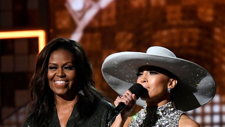 Michelle Obama and Jennifer Lopez appeared on stage together