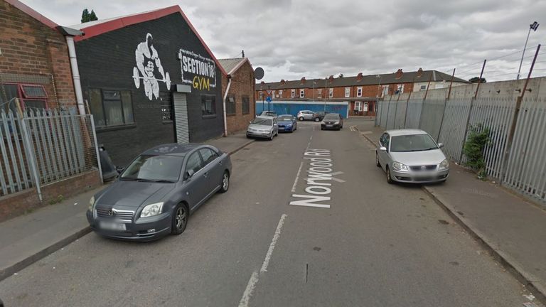 The teenager, 17, was found in Norwood Road. Pic: Google Maps