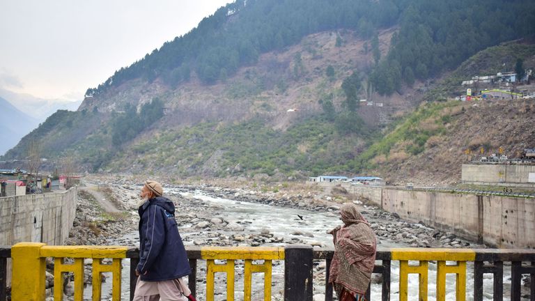 Pakistani residents in the mountainous area of Balakot where India launched its raid
