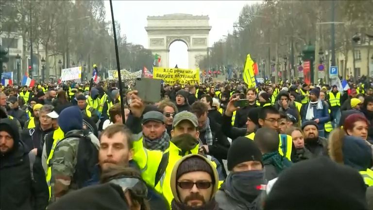 Protests have continued again in Paris this weekend